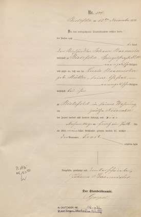 1. Bacmeister Geburtsurkunde