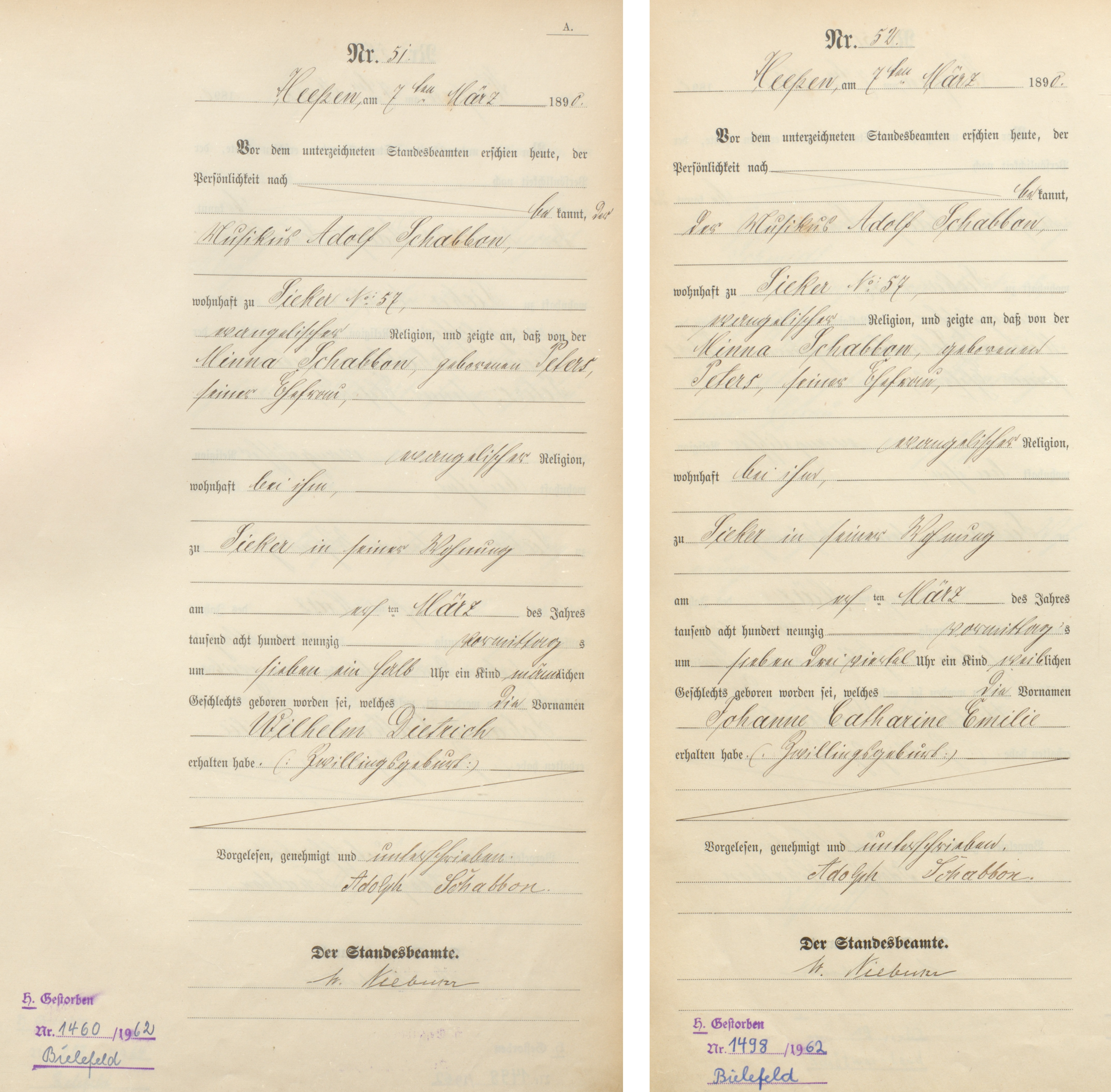 #2 Geburtseinträge kombiniert